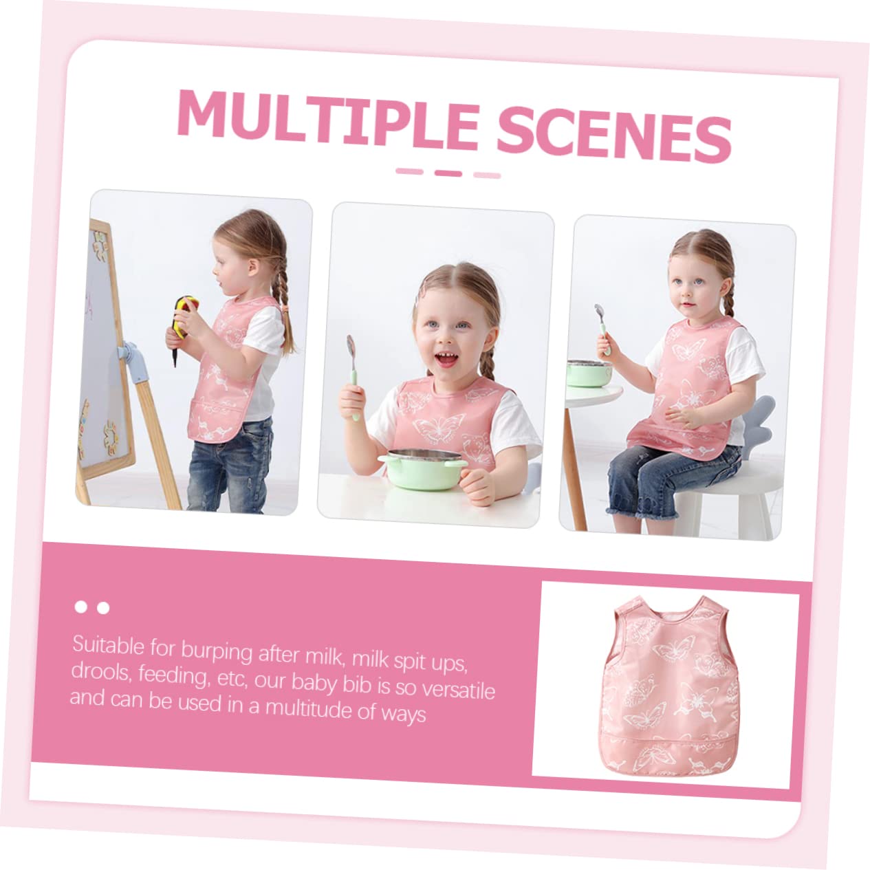 Toyvian 5 Pezzi Bambino Che Mangia Bavaglino Estate Abiti Lavoro Vernice Grembiule Grembiule Del Bambino Per Bambini Bambini Pittura In Poliestere
