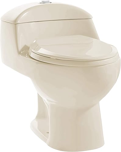 Swiss Madison Well Made Forever SM-1T803BQ Chateau - Inodoro alargado de una pieza con descarga dual, acabado mate, 0.81.28gpf