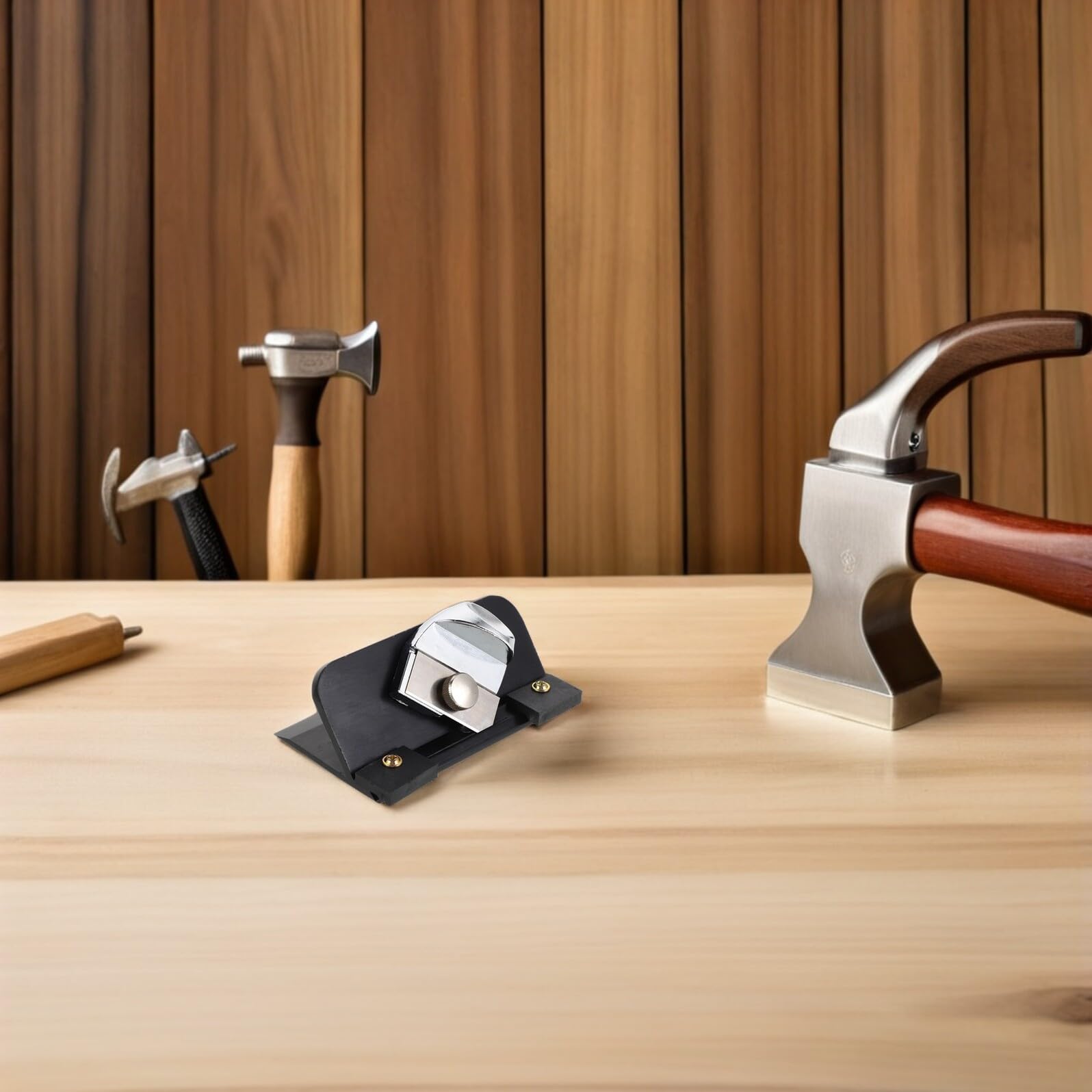 TEHAUX Outil de Coupe Rétractable à Lame Dure 45° Biseauté – Cutter de Précision pour Carton et Passe-partout – Appareil de Découpe Ergonomique pour Encadrement et Loisirs Créatifs
