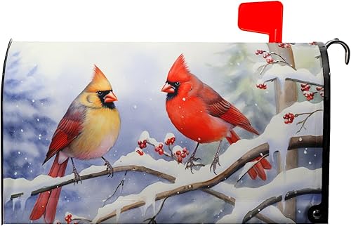 Miniatura 10 de Cubierta magnética para buzón de camión de primavera, con flores de bienvenida, lindo perro Golden Retriever, buzón azul, camioneta colorida