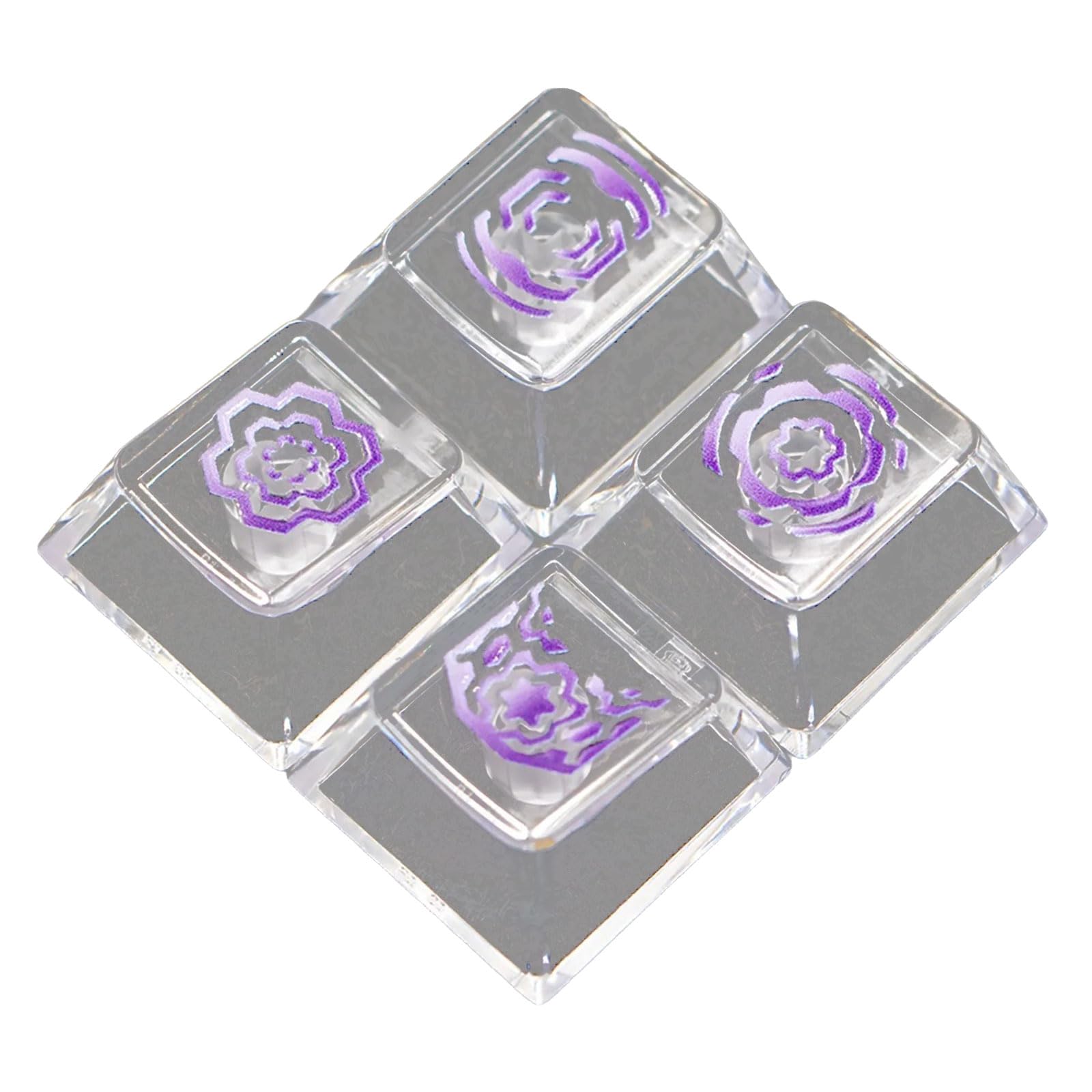 Hsioluted Translucent Keyboards Keycaps Brighter Backlights Enhancement and X Stems Wide Compatibility for Mechanical Keyboards Original Height Translucent Keycaps