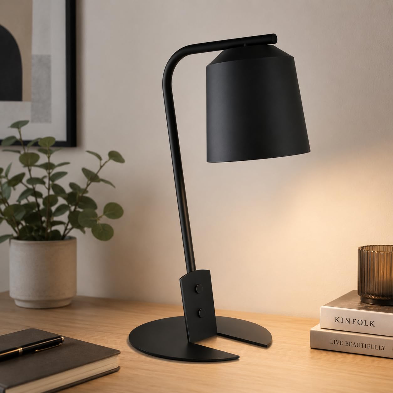 Eglo ONEDA Study Table Lamp – Modern Black & White Steel Desk Lamp with E27 Socket, Indoor Reading & Work Light-image-23