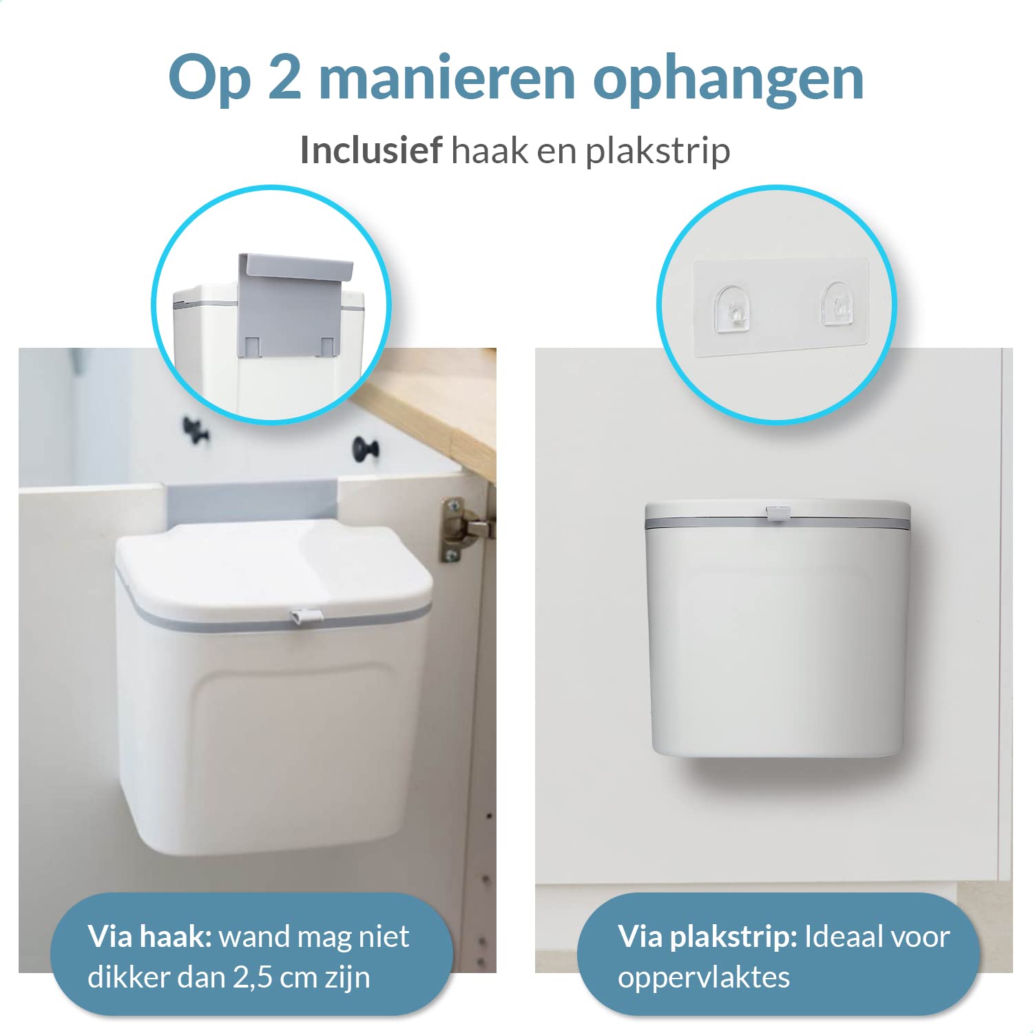 Mr. Green Mind - Aanrecht afvalbakje 4 liter - RVS | Beste Deal