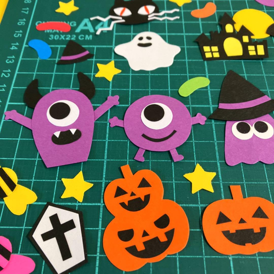 Amazon.co.jp: ⑧ハロウィン 壁面飾り アルバムクラフト 画用紙 10月