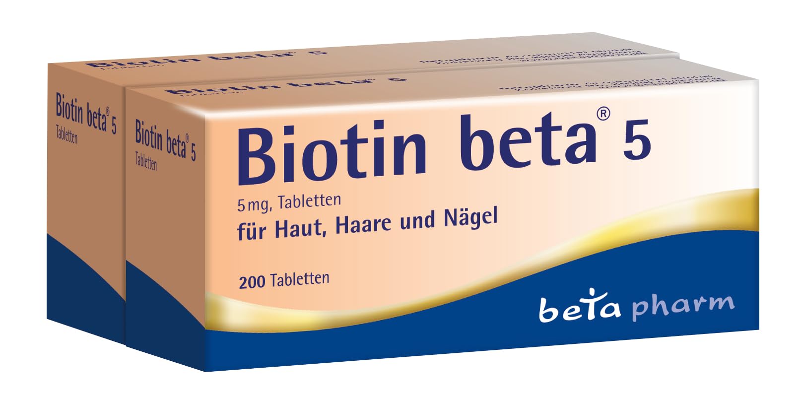5 Tabletten - Biotin 5mg hochdosiert (Vitamin B7), 200 Stück