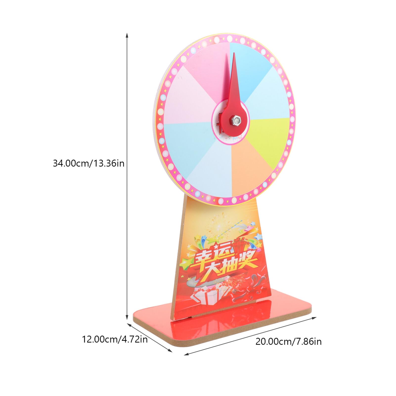 EXCEART Ruota dei premi con supporto da tavolo Rouletterad Vuoto per Carnevale E Fiere Vinci Il Gioco d'azzardo Puntello 20 cm