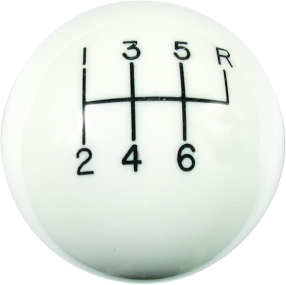 Hurst 1630016 White 6-Speed Classic Shifter Knob