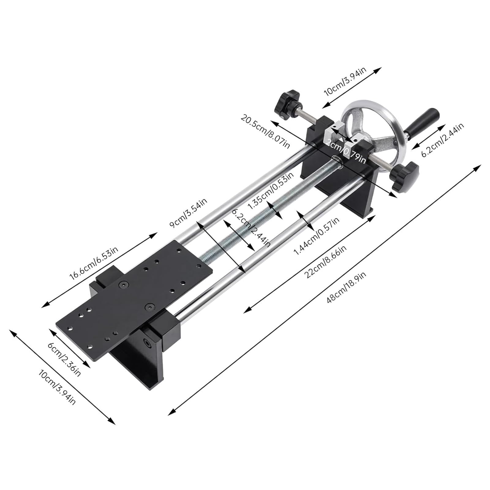 NGARY Supporto per dinamometro, banco di Prova Manuale per dinamometro Orizzontale 500 N, Apertura di serraggio Massima: 20 mm/0,79 Pollici, per Uso Industriale, Commerciale, di Laboratorio