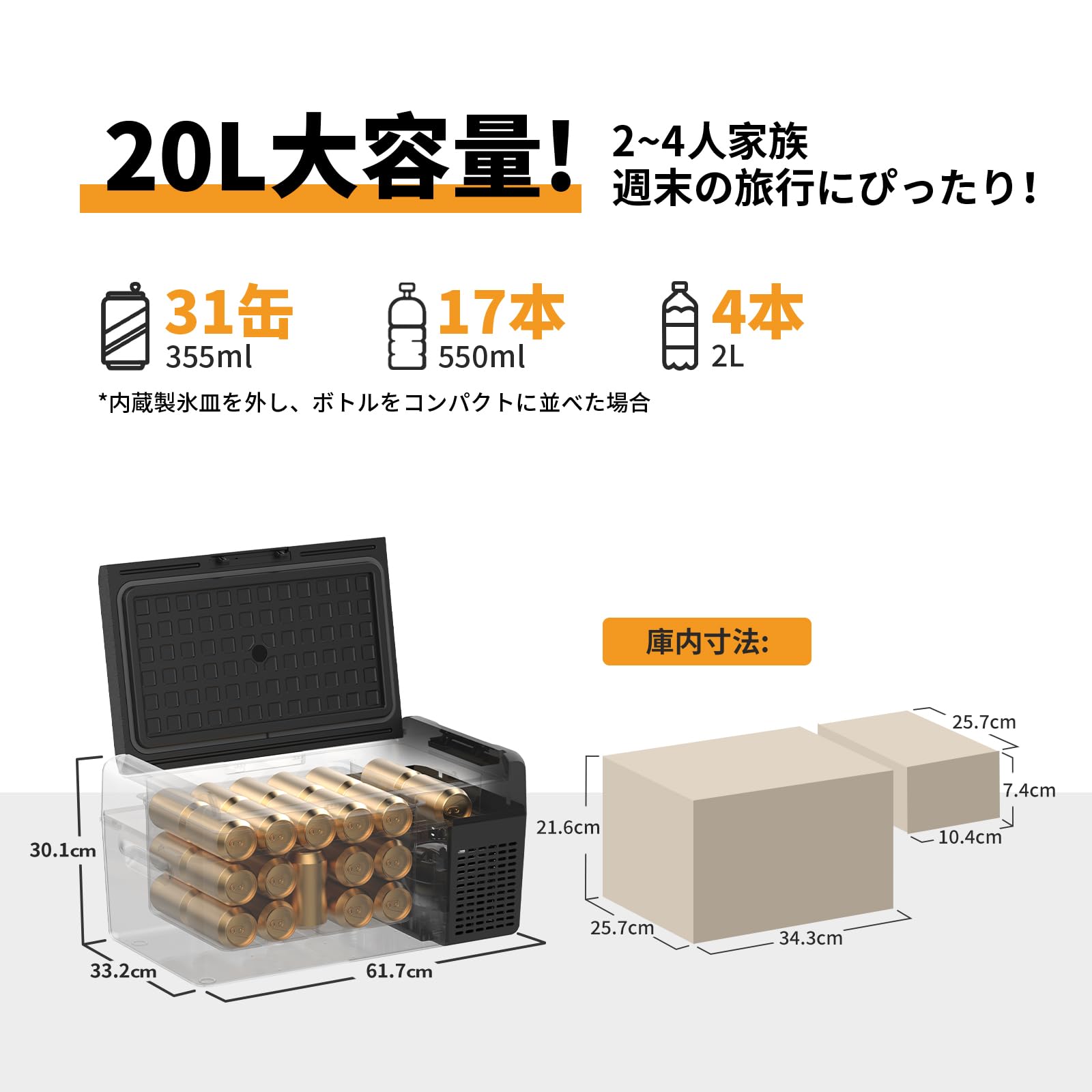 Amazon.co.jp: SetPower RF20車載冷蔵庫 ブラック × PG216磁吸