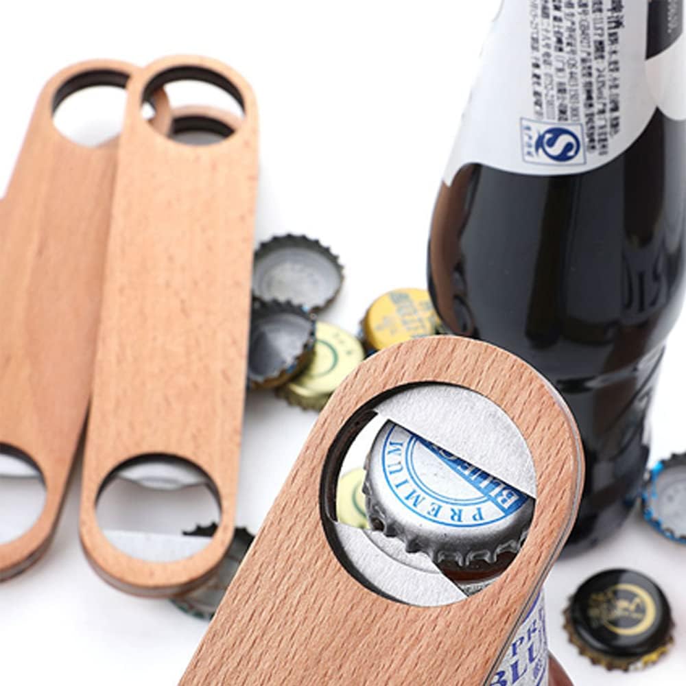 Personalized Custom Wood Beer Bottle Opener Bulk Wedding Party Favors Gift for Guests Custom Bottle Opener Baby Shower Groomsmen/Birthday/Bachelor Party Bottle Opener Gifts Corkscrew(500PC)