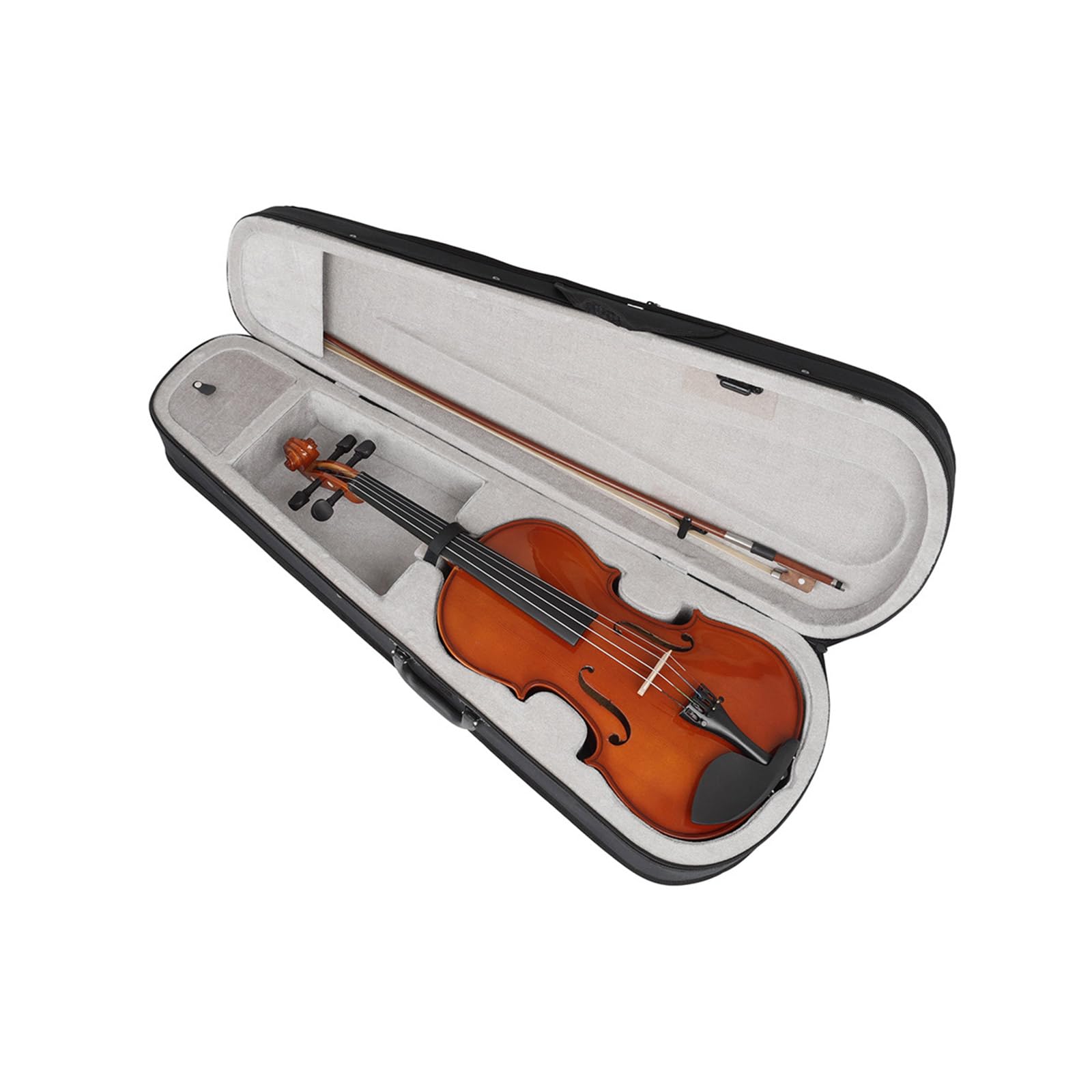 Viola acustica 4/4 con archi e custodia per il trasporto Pannello in legno massello di abete naturale Viola strumento musicale a corda abete resistente