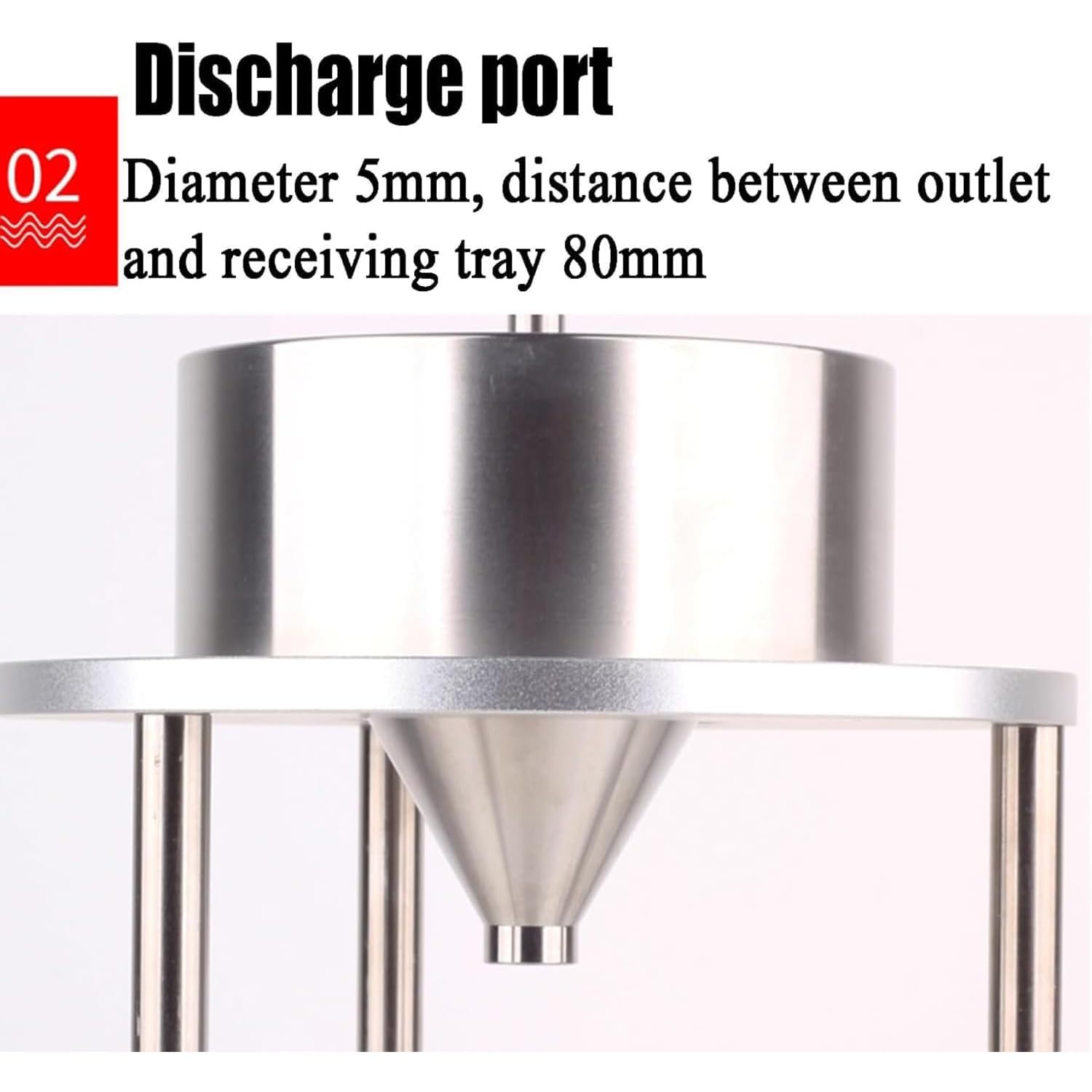 Tester kąta spoczynku proszku, przyrząd do pomiaru kąta osadzania kurzu, lejek ze stali nierdzewnej 60°±0,5°, dysk 80 mm, port wylotowy 5 mm do pomiaru proszku