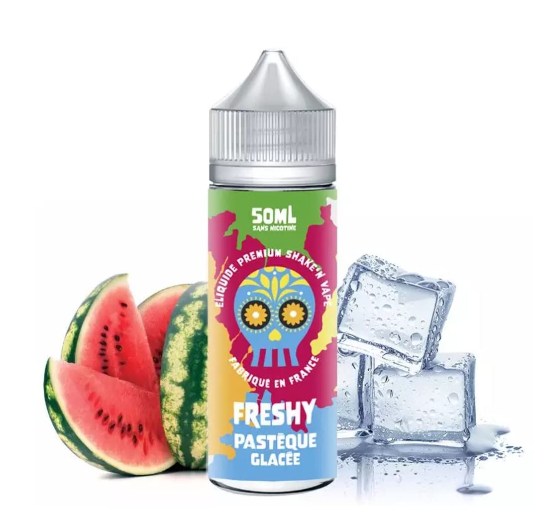 E-LIQUIDE 50ML SAVEUR PASTEQUE GLACÉE - FRESHY - E-CIGARETTE - SANS TABAC