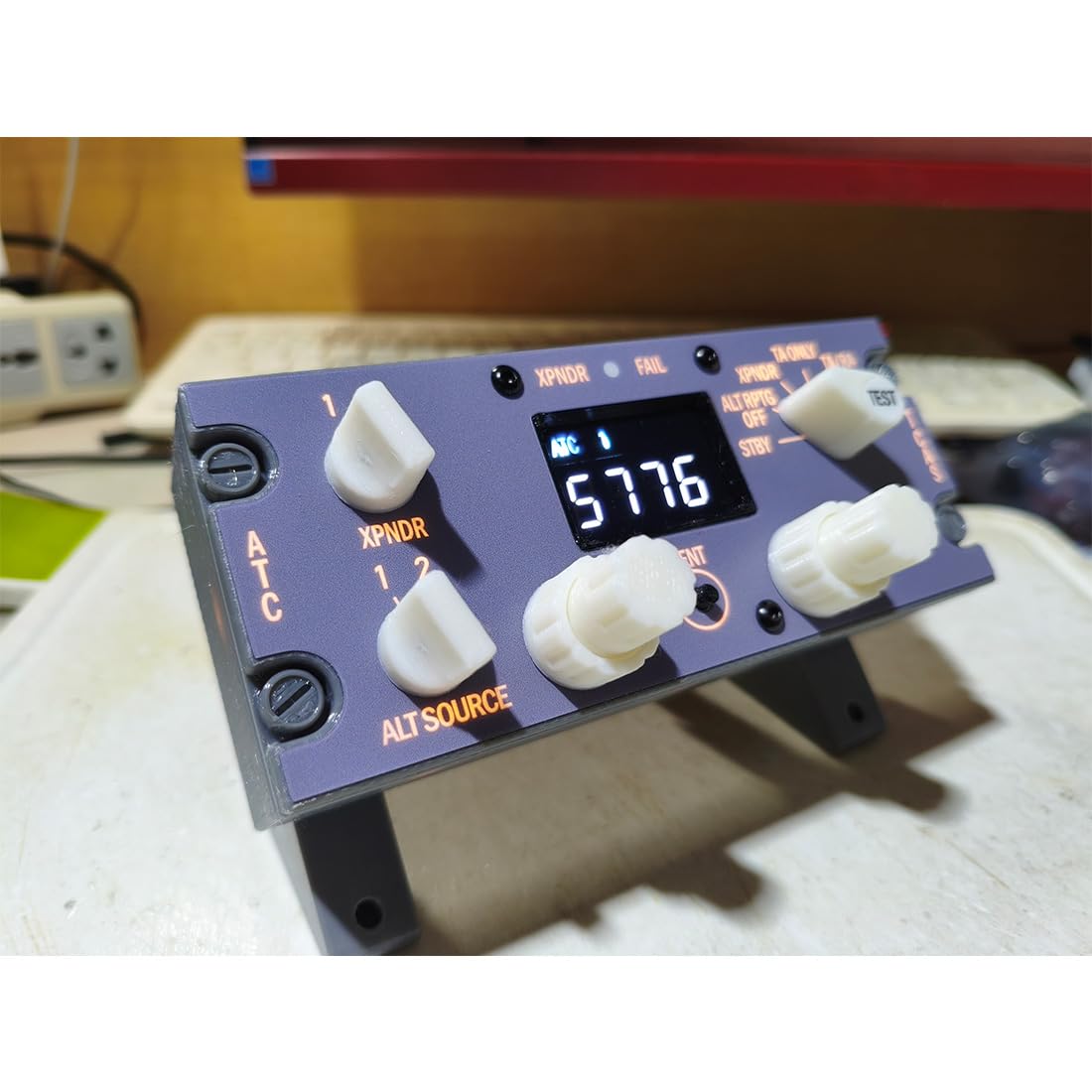 Pannello transponder ATC 1:1 per simulatori di volo, pannello di controllo USB, compatibile con MSFS2020, MSFS2024, X-Plane 12, ZIBO737, PMDG737