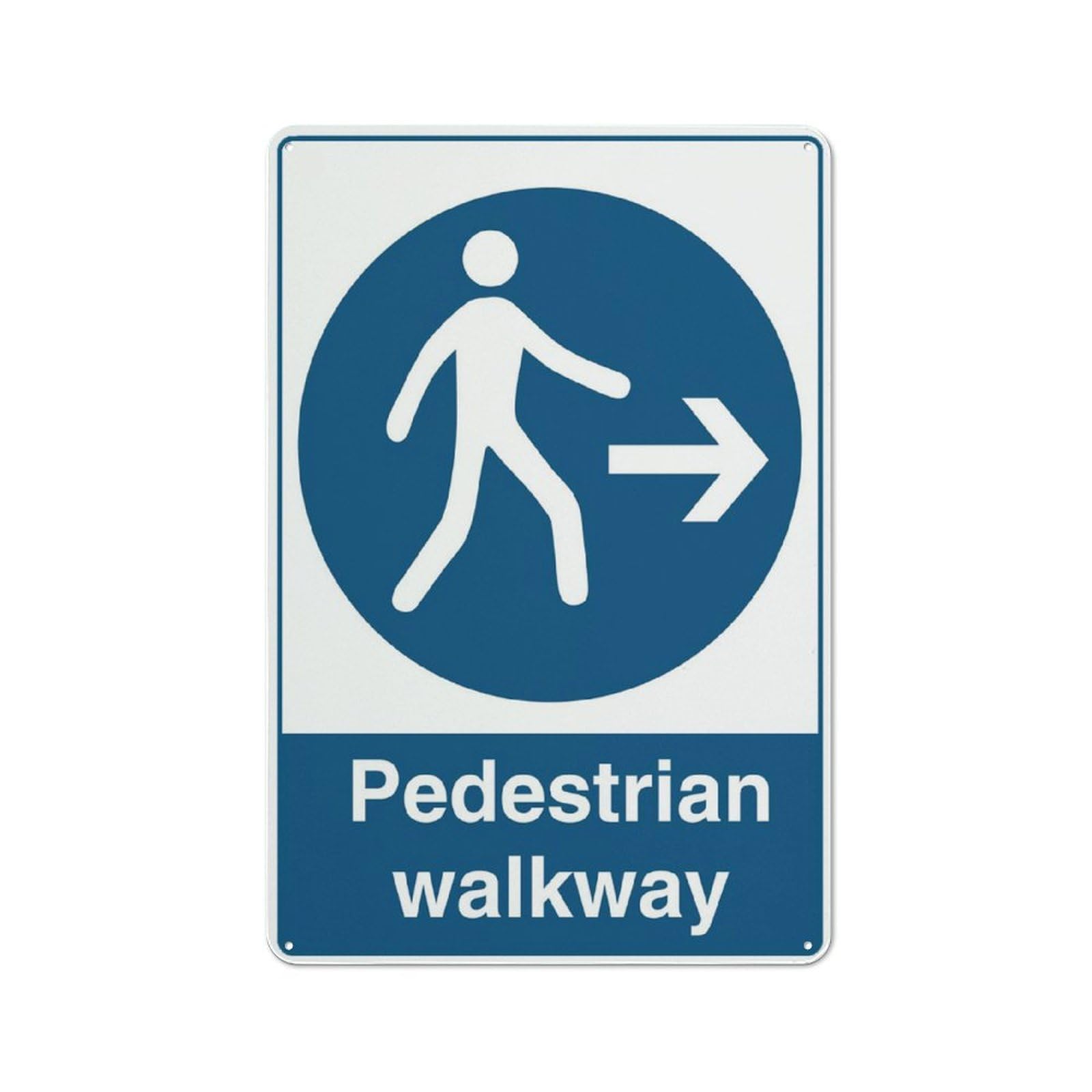 Pedestrian Walkway Sign 12X8 Inch Tin Sign Great For Garden And Yard Wall Decor