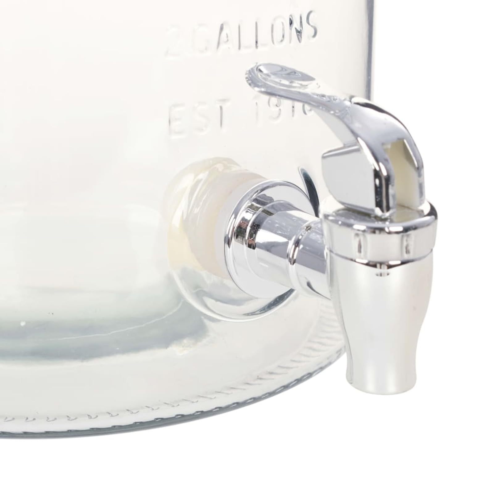 Wasserspender XXL mit Zapfhahn Transparent 8 L Glas GeträNkespender FüR Den KüHlschrank