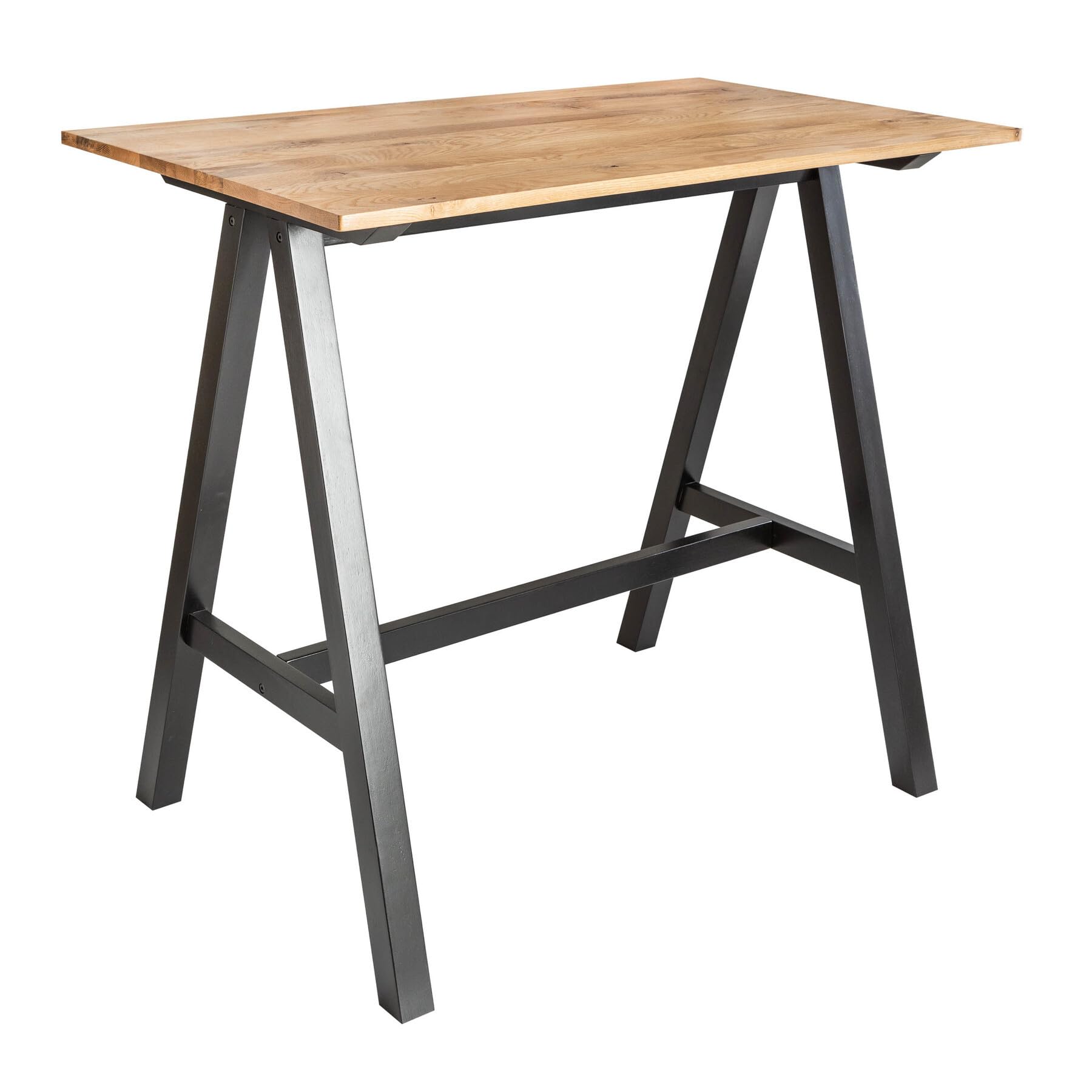 invicta INTERIOR Massiver Bartisch Castle 120cm Wildeiche Natur Industrial Design Bartresen Hausbar Tisch