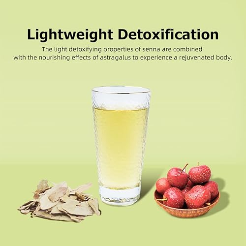 Miniatura 2 de HANFANGLING Senna Leaf And Astrágalo Raíz Té de Té - Desintoxicación Natural y Belleza Té de Hierbas Apoyo a la Digestión y Salud, 20 bolsas de té