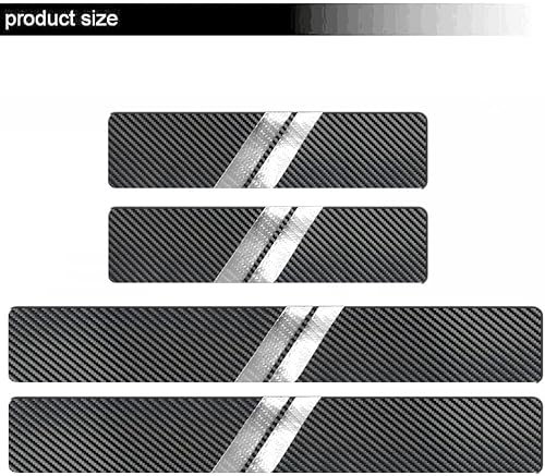 Miniatura 8 de LEXLEY Marca de hash 3D para cargador Durango Hornet 2009-2023, estilo fibra de carbono, protector de umbral de puerta de cuero, protector de placa