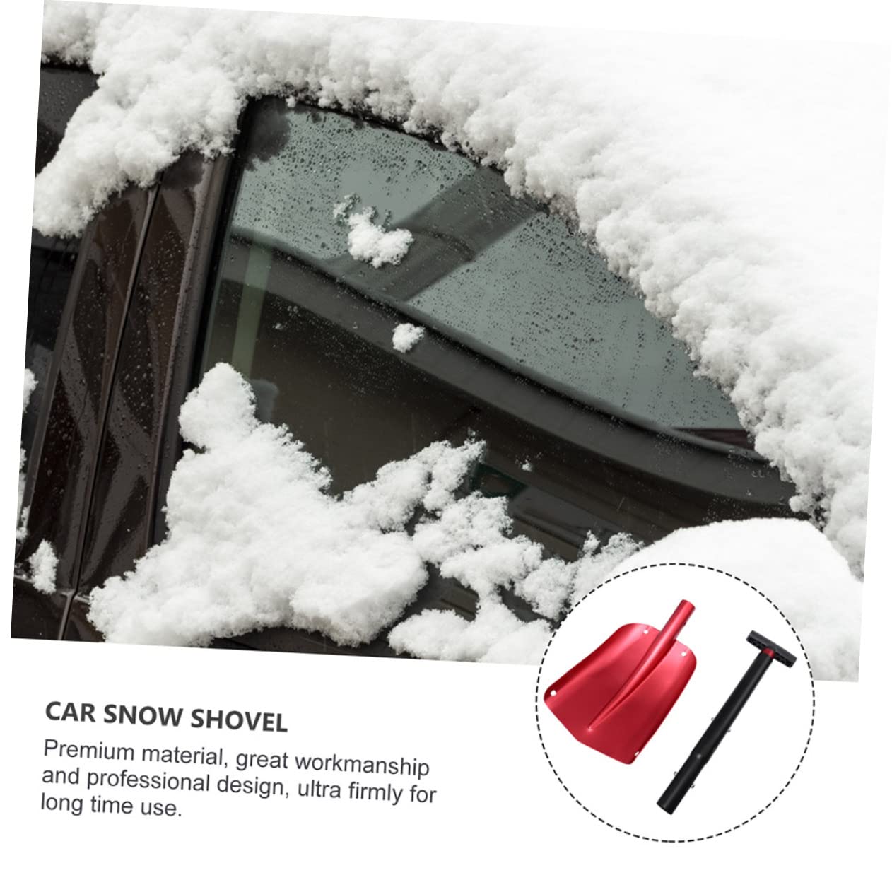 Pala da Neve Pieghevole in Alluminio per Auto Raschietto per Ghiaccio, Pala Larga Leggera Smontabile per Rimozione Neve e Ghiaccio Invernale, Attrezzo Emergenza Veicoli