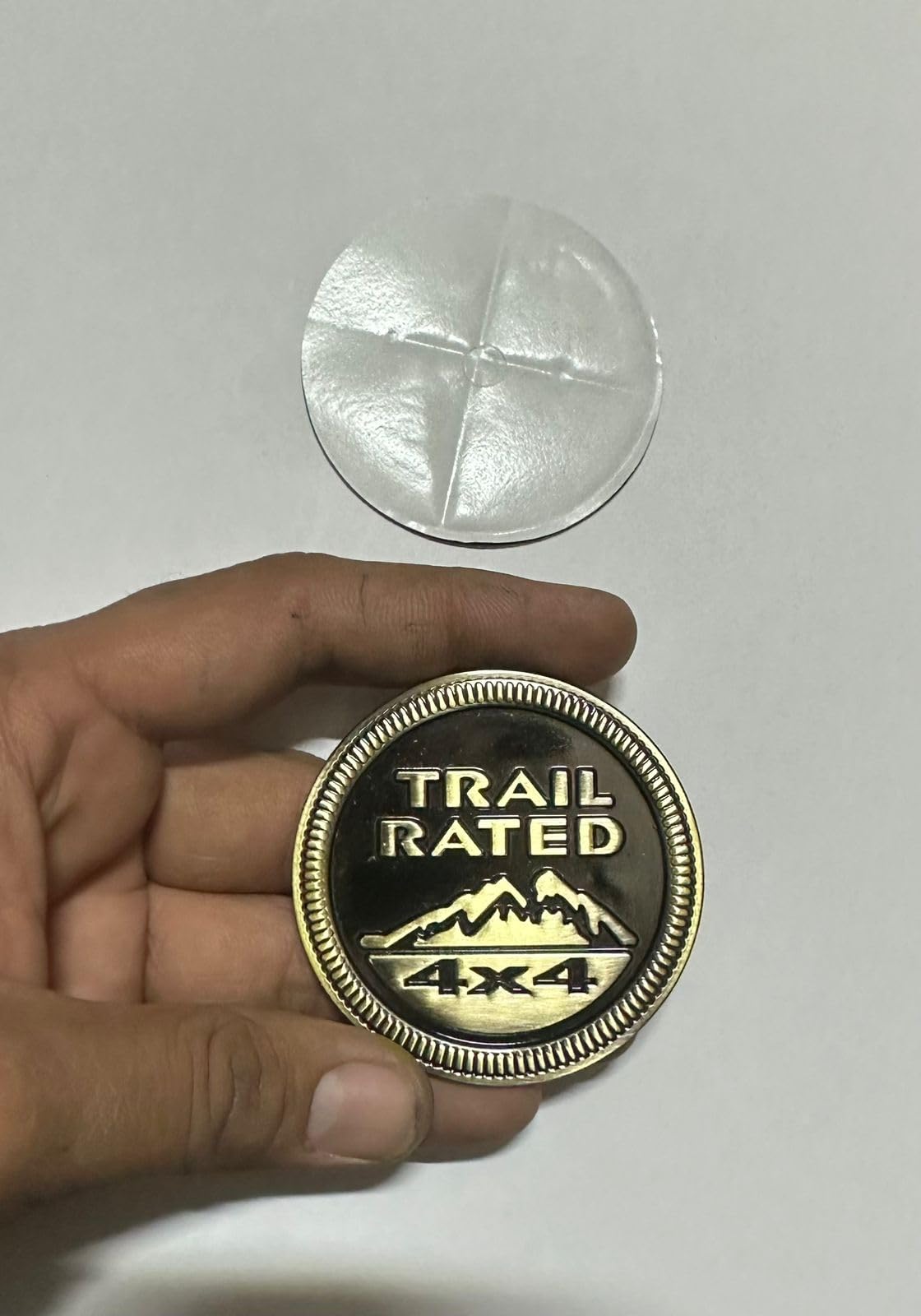 AUTO MT Bronze Trail Rated Badge Trail Rated 4x4 Logo 6 x 6 cm Car Bike Metal Trail Rated Badge Trail Rated 4x4 Logo Car Emblem 3D Badge Auto Racing Sport Sticker Decal