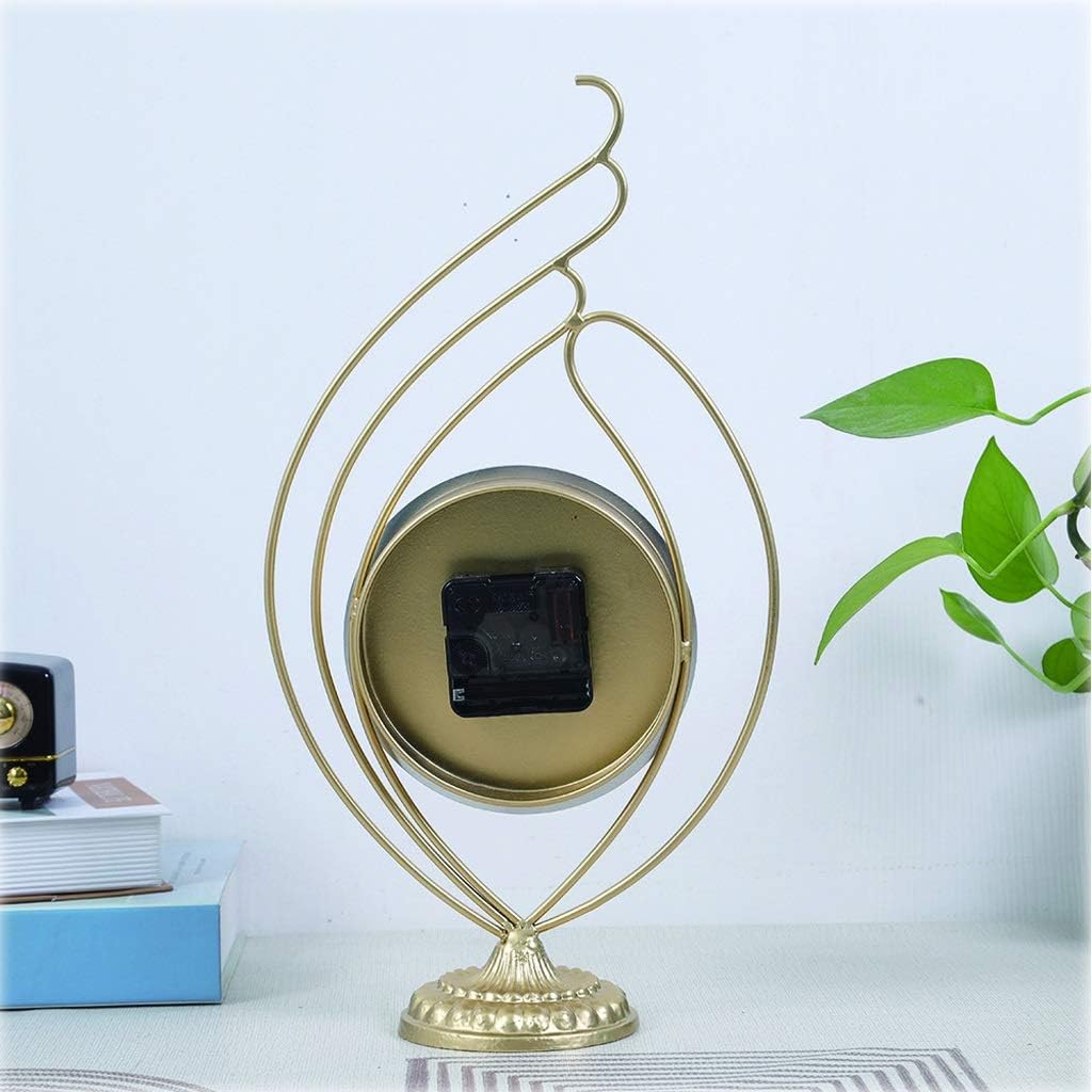 Simple Abstract Style Mantel Clock/Desk Clock Made of Metal Materials/Suitable for Living Room and Bedroom Table Clock Table Clock