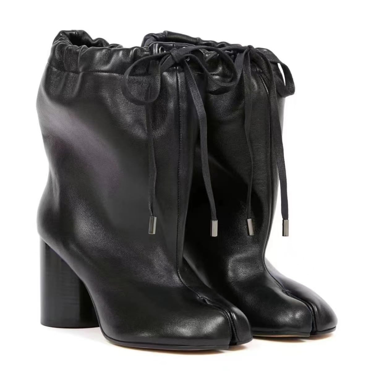 Tabi Shoes Heel Boots Split Toe Slip On Women Non Slip Breathable Booties Cute Emo Y2K Kawaii Fashion
