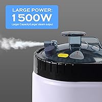 Vista 5 de 4L Large Capacity Home Sauna Steamer, Portable Steam Generator with Protection for Home Spa, Lightweight Stainless Steel Pot with Timer&Gear Display