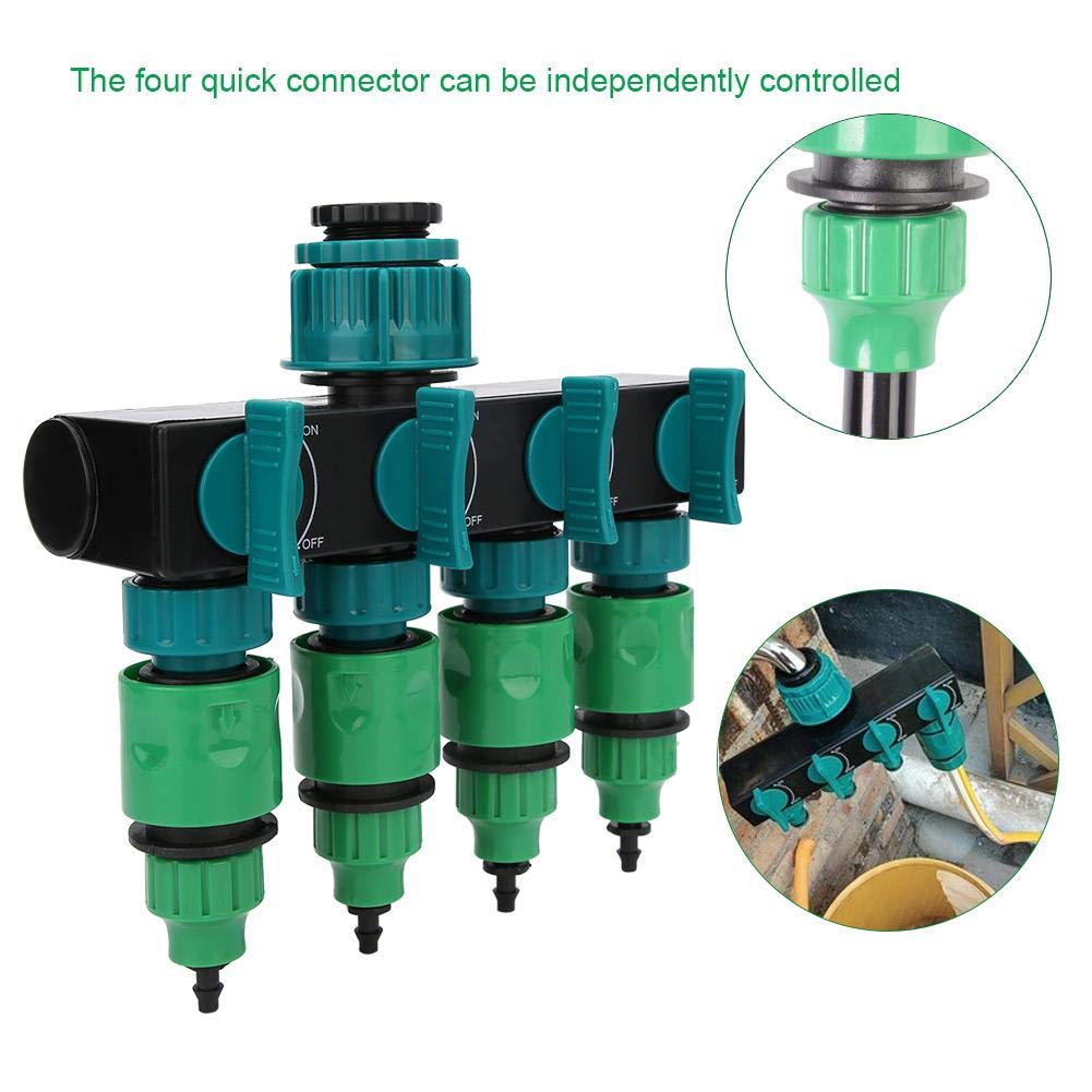 Schlauchteiler, Gartenschlauchteiler, DN20 DN25 FNPT Wasserhahnteiler mit 1/4-Zoll-Schnellanschluss-Bewässerungsarmatur