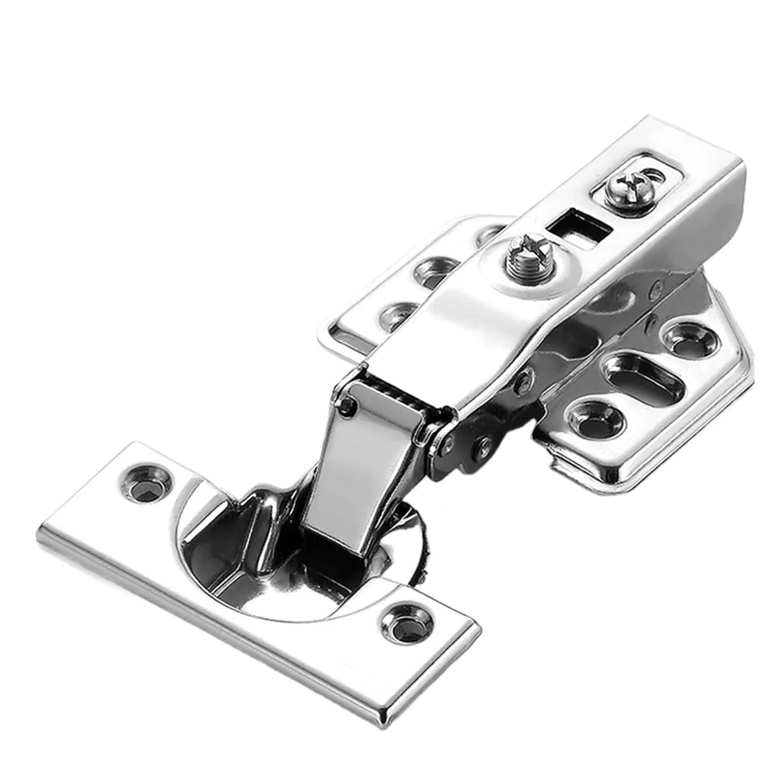 4pc Hinge Stainless Steel Door Hydraulic Hinges Damper Buffer Soft Close for Cabinet Door Cupboard Furniture Hardware (Size : Full Overlay)