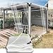 Produktbild SSFMSF Transparente Plane, Transparente Plane Mit LöChern Durchsichtig Seitenteile Pavillon Plane Wetterfest füR Den AußEnbereich Faltbar Uv-BestäNdig Pflanzenisolierung. (3 * 3m|400g/m²)