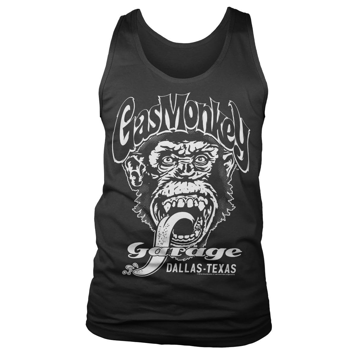 Gas Monkey Garage Unisex Black Officially Licensed Dallas, Texas Mens Tank Top Vest (Black), XX-Large