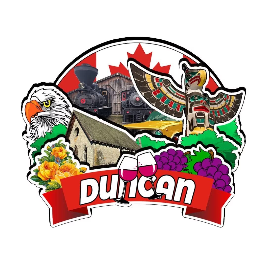 Duncan Canada Fridge Magnet Wooden Magnet Art Souvenirs Creative Collection Handmade Travel Home Office Gifts Landscape Refrigerator Decor 2338