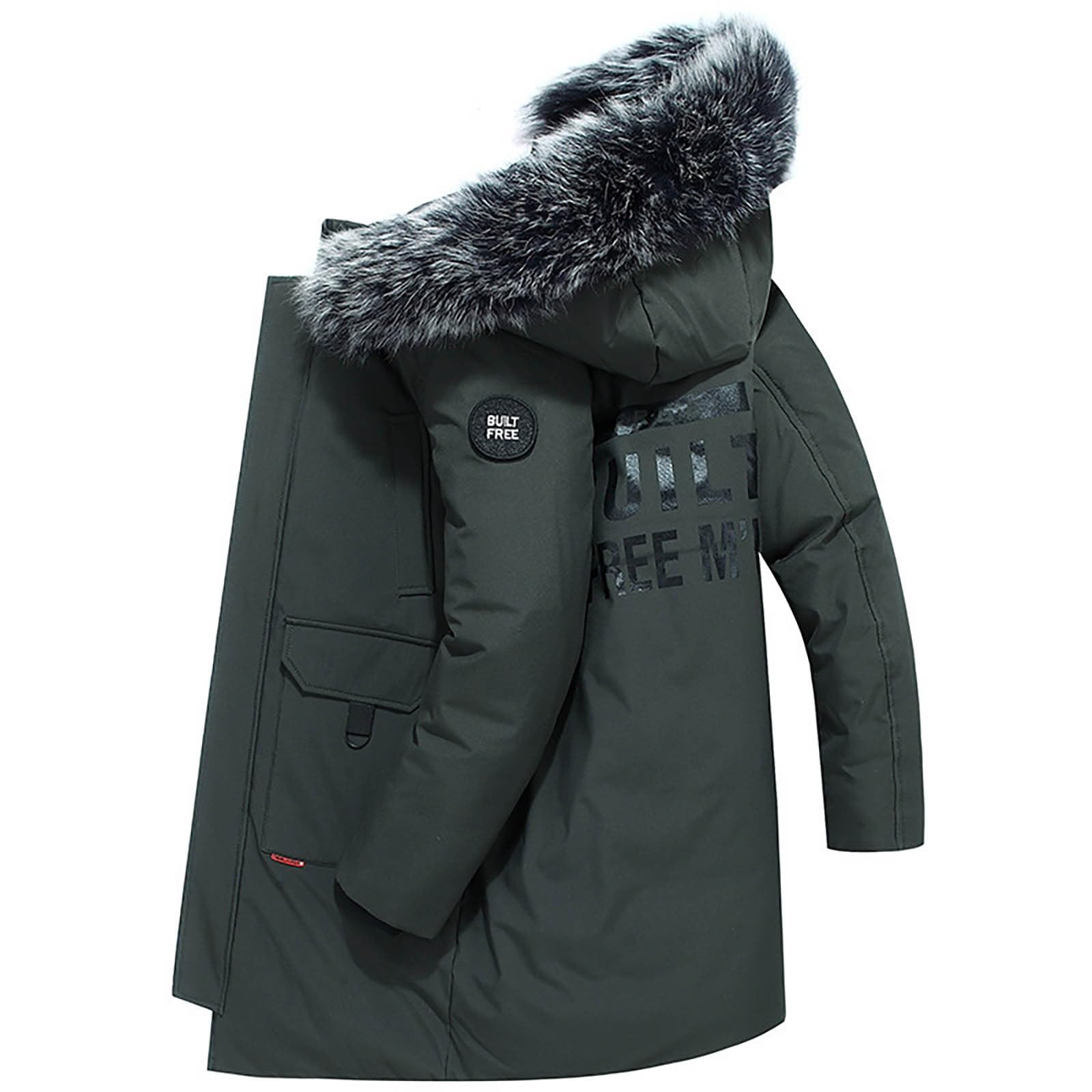 Piumino da uomo con pelliccia leggera e calda inverno neve giù giacca con cappuccio cerniera antivento parka cappotti corti casual piumino piumino piuma donna giacca