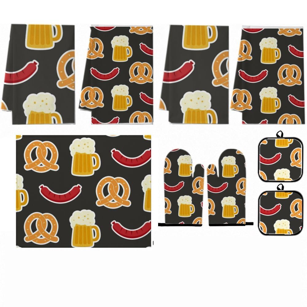 Juego de 9 piezas de decoración y accesorios de cocina de cerveza