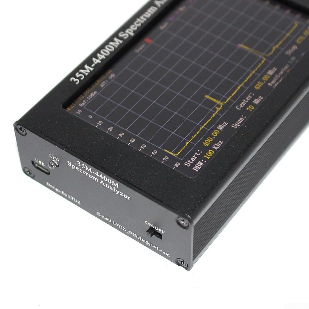 Handgehaltener Spektrumanalysator 35M-4400MHz Mit 4.3 Zoll TFT LCD Farbdisplay Und Aluminiumgehäuse
