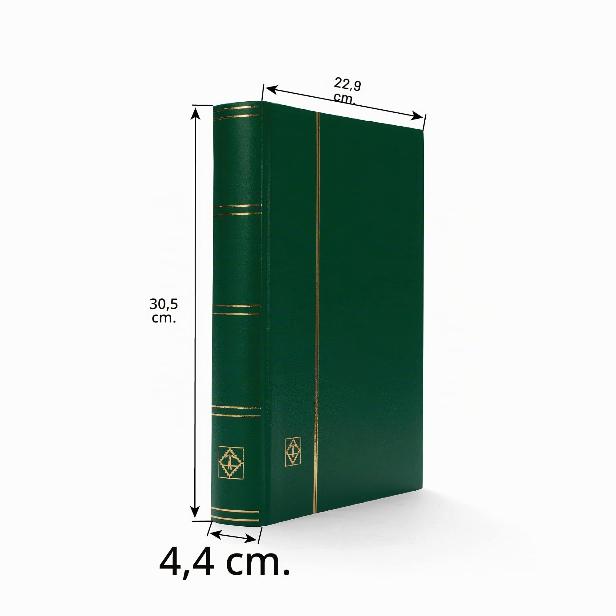 Leuchtturm 336412 Album per Collezionisti di francobolli - Stock-Book Basic - 64 Pagine DIN A4 Nere - Copertina Verde Non Imbottita