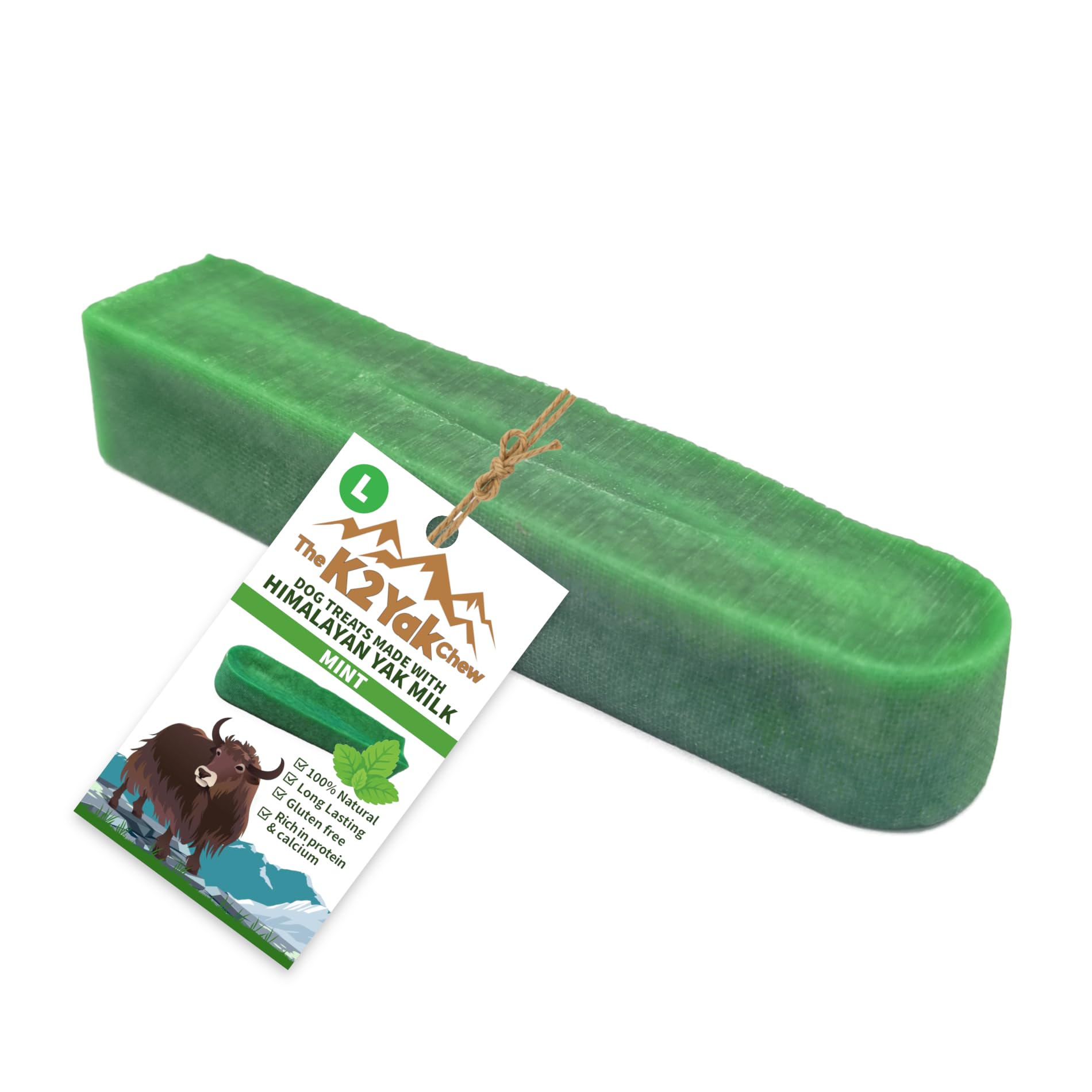 K2 Yak Chew Mint Large Single, Himalayan Yak Milk Dog Chews