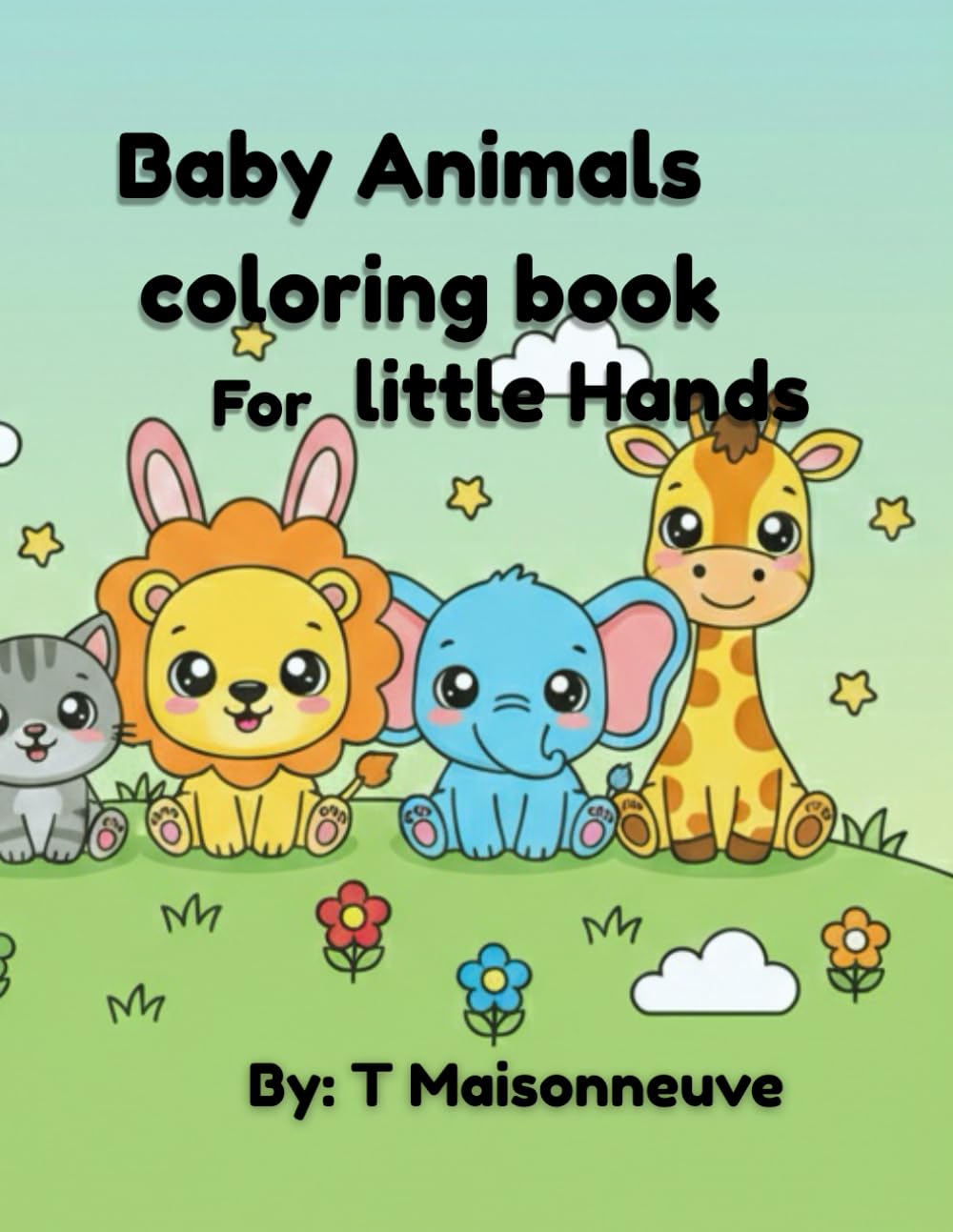 Animals coloring book for little hands