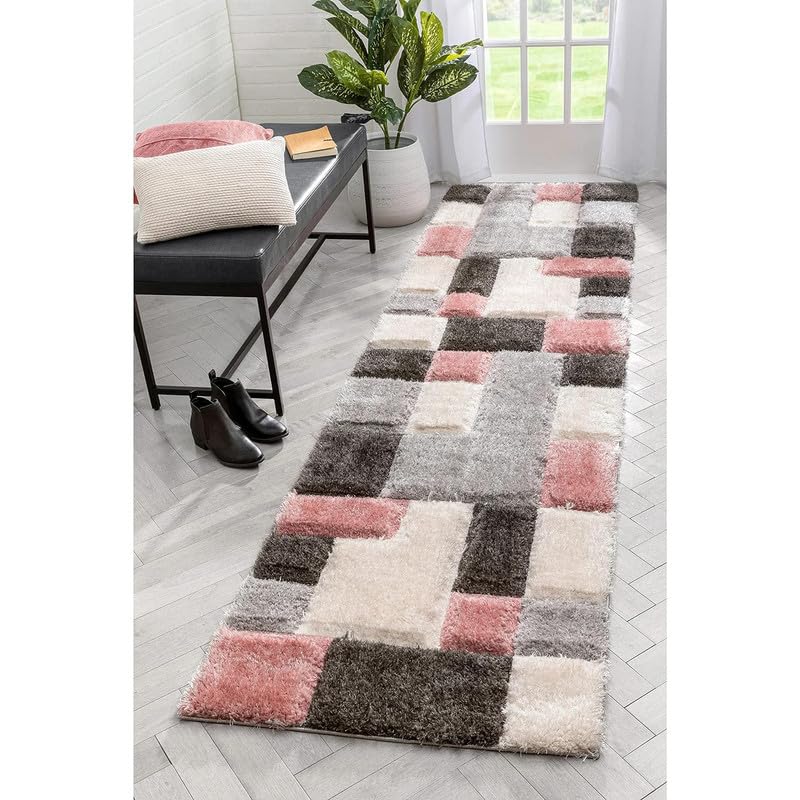 Image of Carpet for Living Room, Bedroom and Hall Handmade Microfiber Cozy Soft and Fluffy Shaggy Area Rug with 2 inch Thick Anti Skid Carpet [2x6 Feet Multi 07]