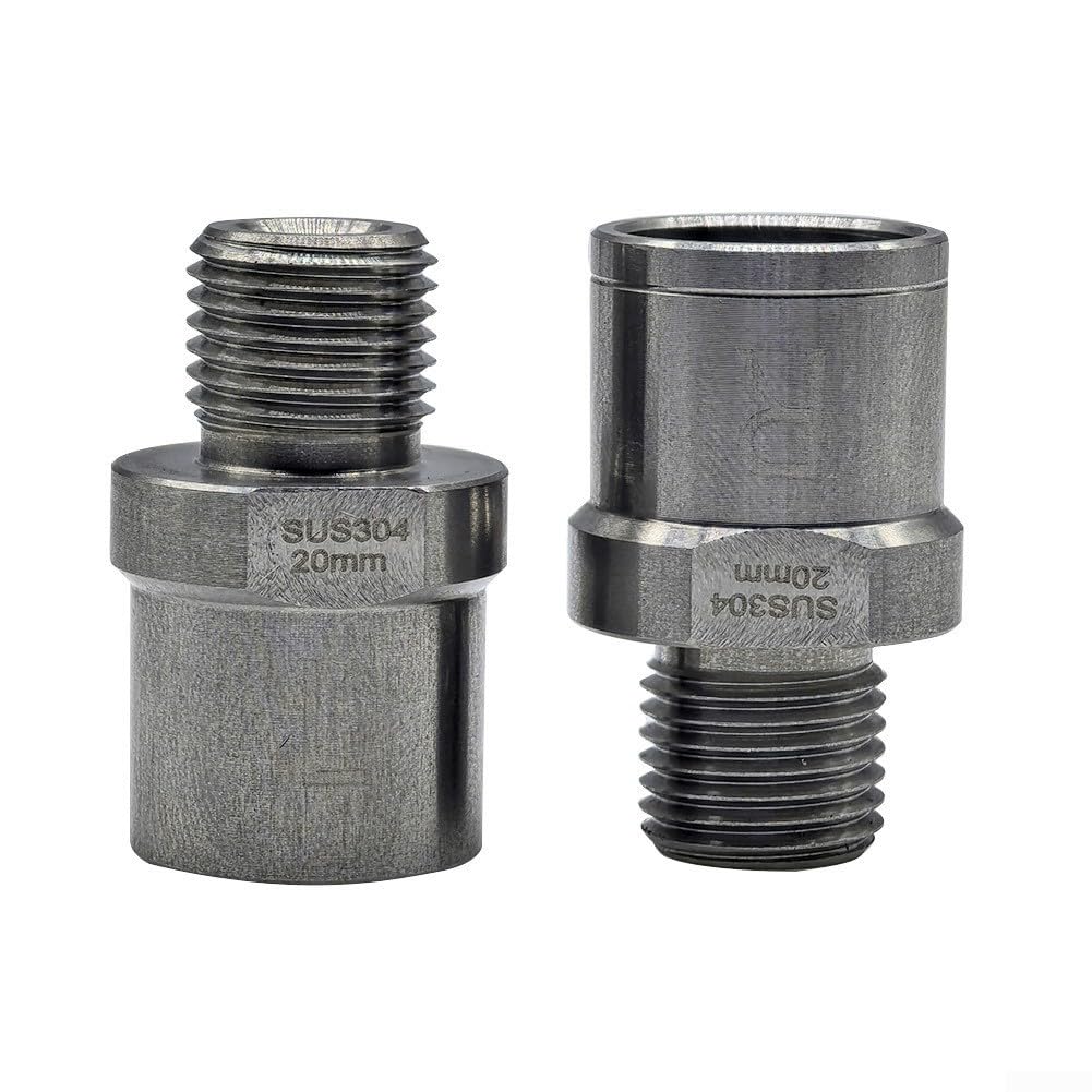 Feegow Pedal Adapter, 304 Stainless Steel Bike Pedal Adapter for 9/16 Inch Pedals And 1/2 Inch Cranks Convert Replacement Part