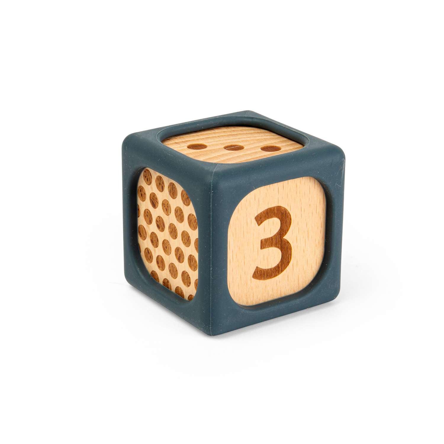 Bigjigs Toys Miękkie klocki do sortowania, zestaw silikonowych i drewnianych klocków dla niemowląt, kostki Montessori do układania w stos, miękkie zestawy kostek z numerami, zestaw zabawek dla dzieci