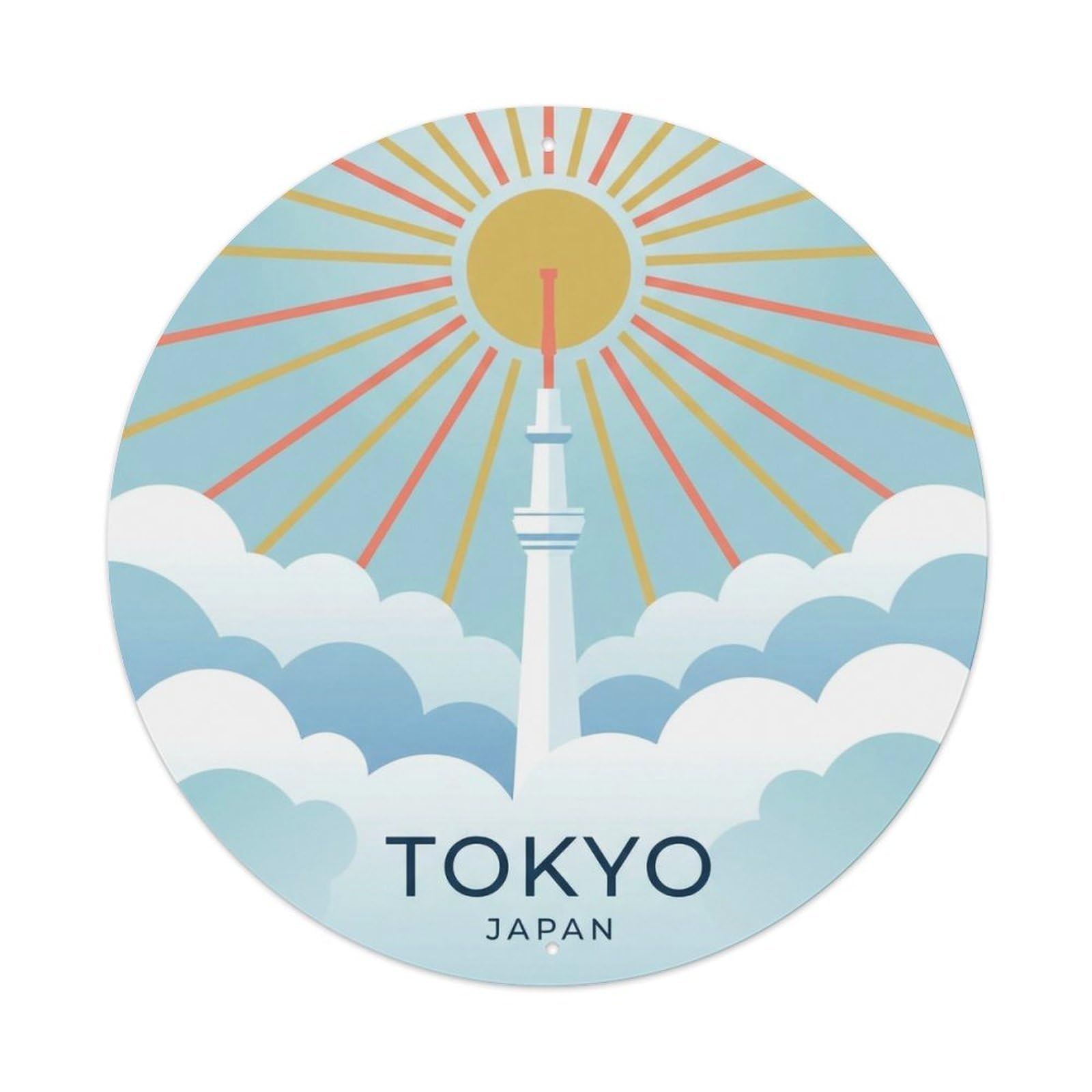 Yrnq 8X8inch Vintage Style Vintage Travel Tokyo Japan Enchantment Metal Tin Sign