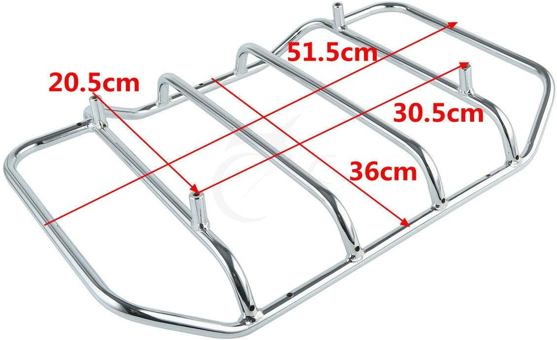 TCMT Chopped Motorcycle Trunk Box Backrest Pad Top luggage Rack Fit For Harley 2014-2025 Touring CVO Road King Road Glide Street Glide Electra Glide Pack