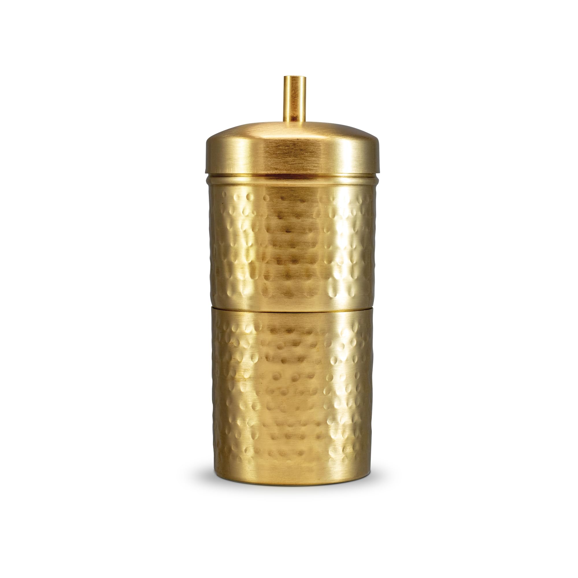 Sidapur - Brass Filter - Hammered Matt Finish - Small - for South Indian Filter Coffee-image-16