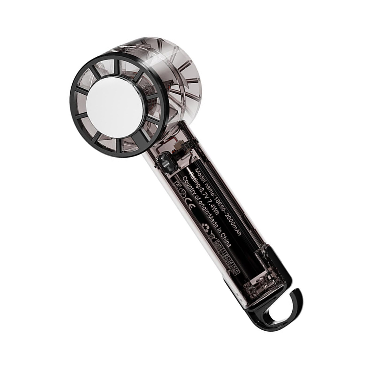 FROMCEO USB Operated Hand Fan with Adjustable Speeds and Rechargeable 2000mAh Battery Texture for Hot Weather Ice Refrigeration Handheld Fan