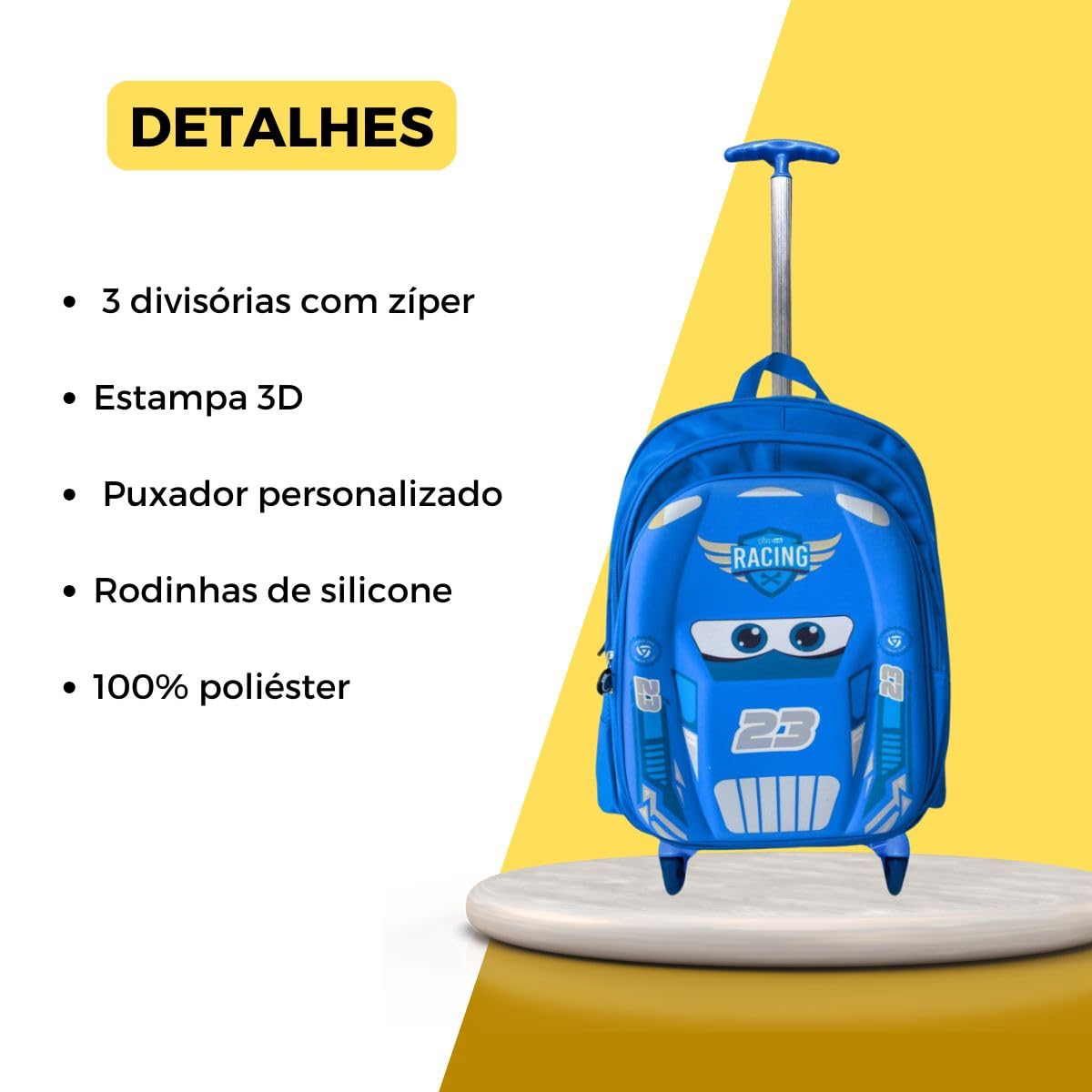 Mochila Rodinha 3d Macqueen Infantil Meninos Escolar Carros (Azul) em promoção! Veja a oferta e mais achadinhos de Mochilas escolares 3 Hoje é o melhor dia para comprar Mochila Rodinha 3d Macqueen Infantil Meninos Escolar Carros (Azul) com aquele preço maroto! Promoção! Aproveite a oferta! 3