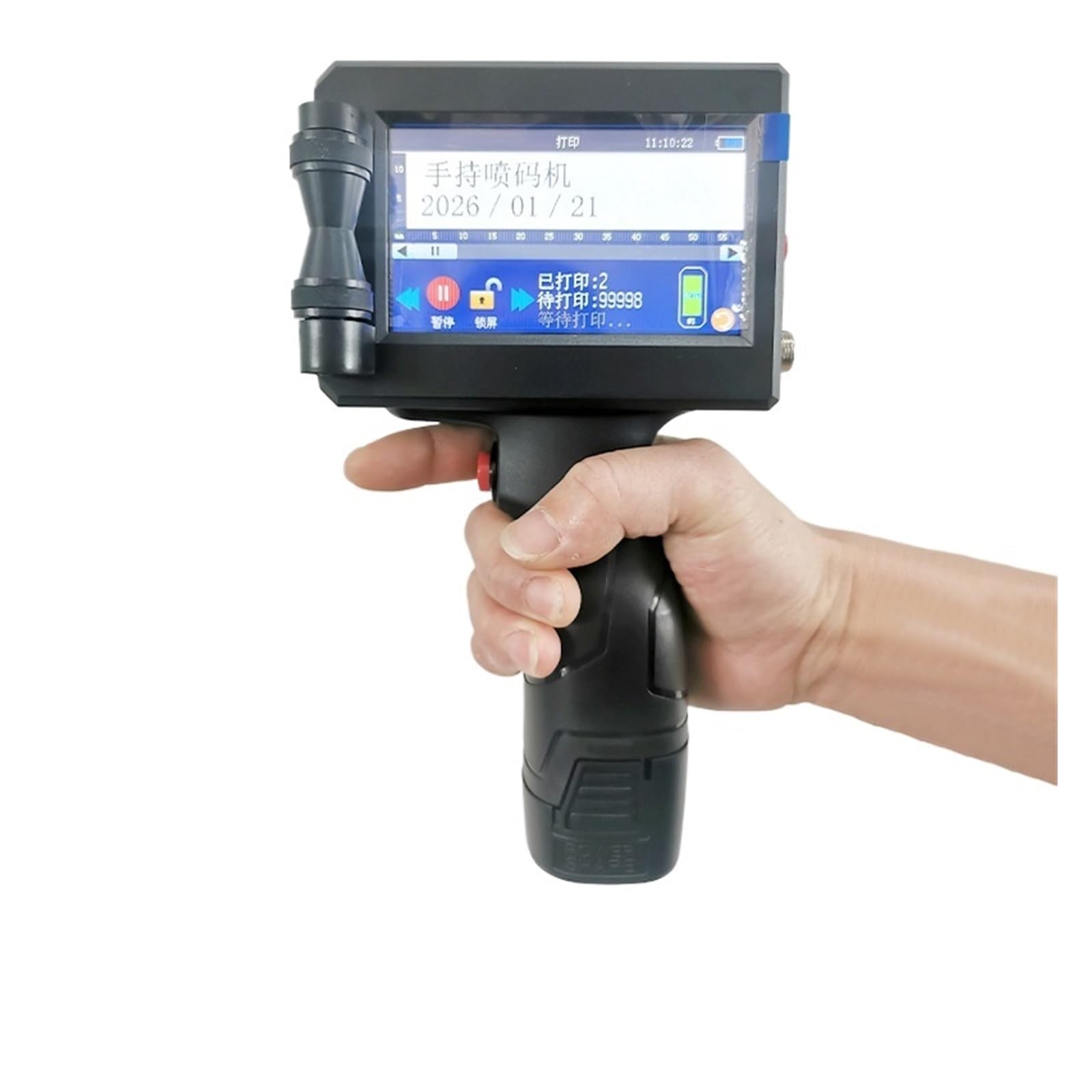Stampante a getto d'inchiostro portatile Stampante a getto d'inchiostro manuale con codice QR for data piccola intelligente Borsa Su Cartone, Legno