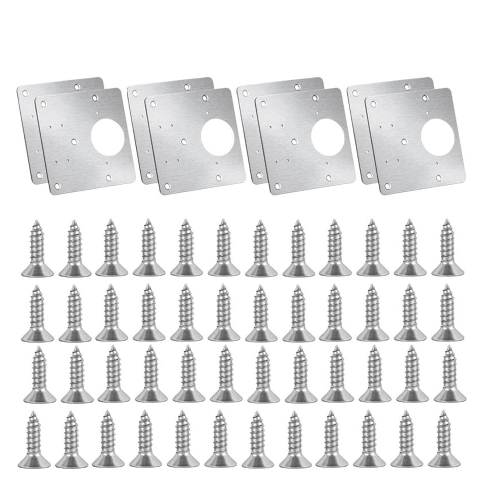 Kgdchyiplj 8 Sets Generic Kitchen Door Hinge Fixing Repair Brackets With Mounting Screws(8 Sets)