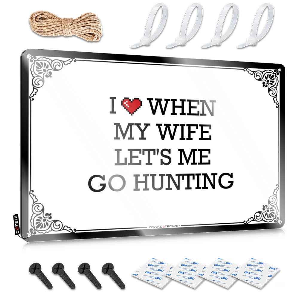 Panneau de chasse humour pour décorer le salon des passionnés